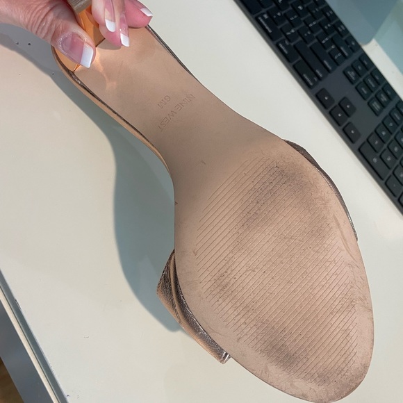 Nine West Peep Toe Mule In Rose Gold - Picture 10 of 14